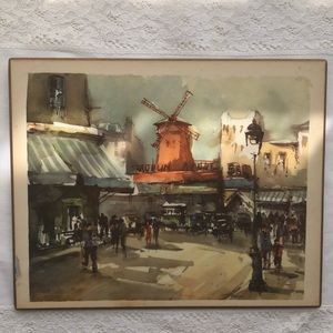 1950s Paris Moulin Rouge Modern Laminated Print